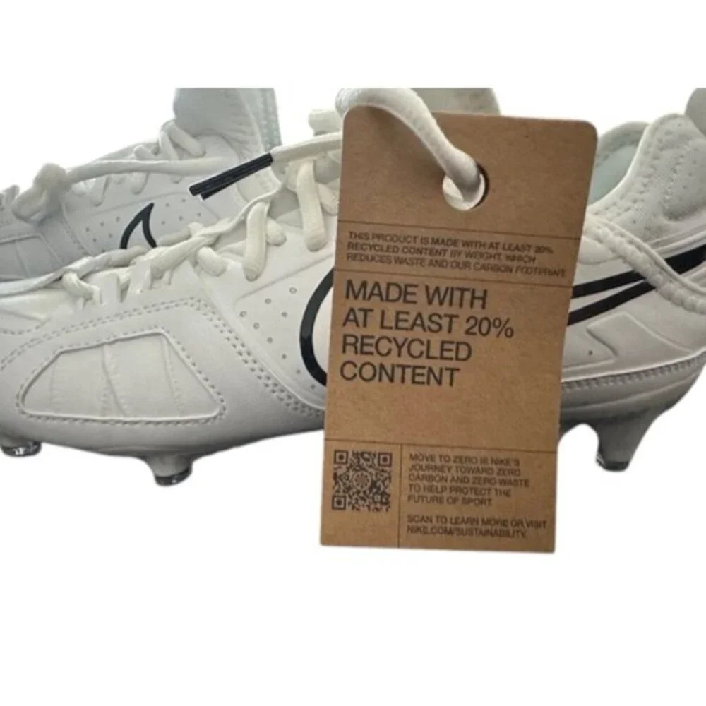 Nike‎ Huarache 9 Varsity LAX Cleats FD0090-101 White Black Men's 9.5 NWT